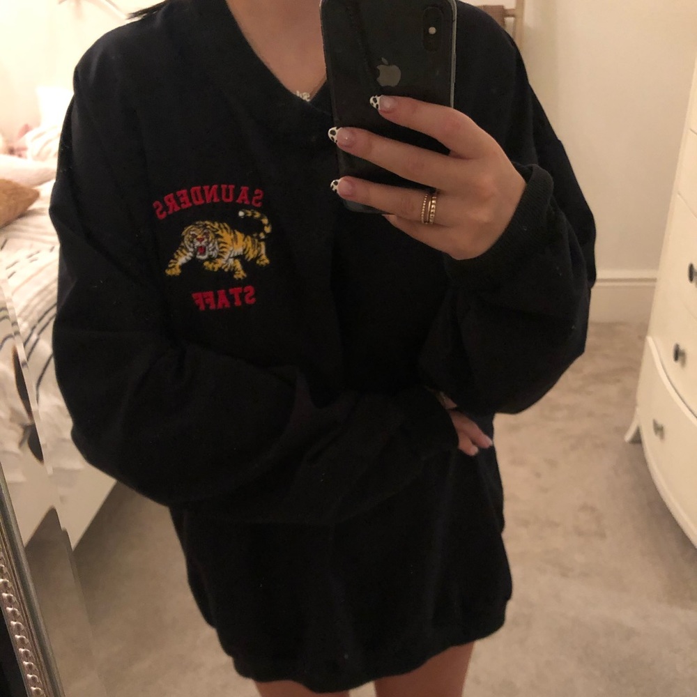 Oversized vintage tiger wind breaker